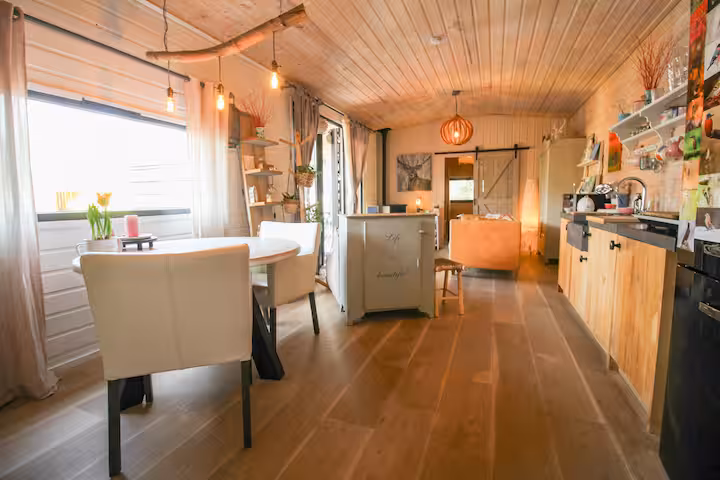 Scandinavian Forest Cabin — Living room