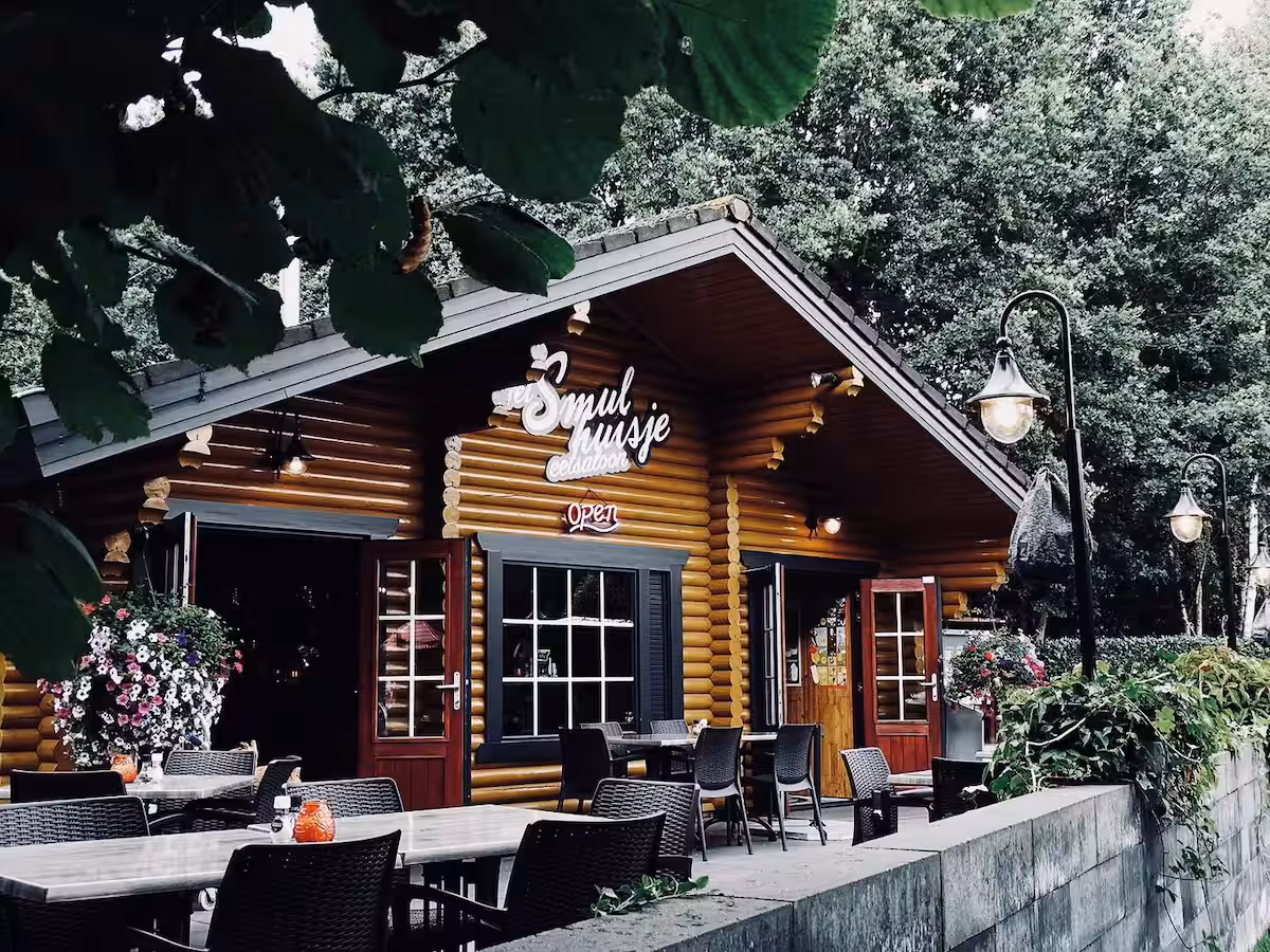 Forest Chalet with Pool — The area